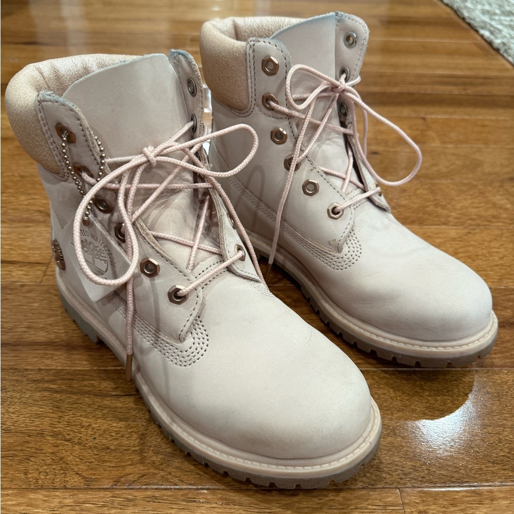 Timberland 6 inch Rose Gold/Blush Pink Waterproof Women’s Boots